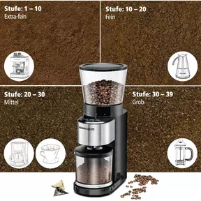 Rommelsbacher Koffiemolen met Geïntegreerde Weegschaal EKM 500
